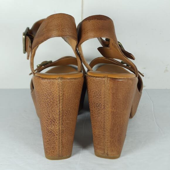 Kork-Ease Women's Kenora US10M Brown Leather Y2K Chunky Heel Platform Sandals - Picture 11 of 16